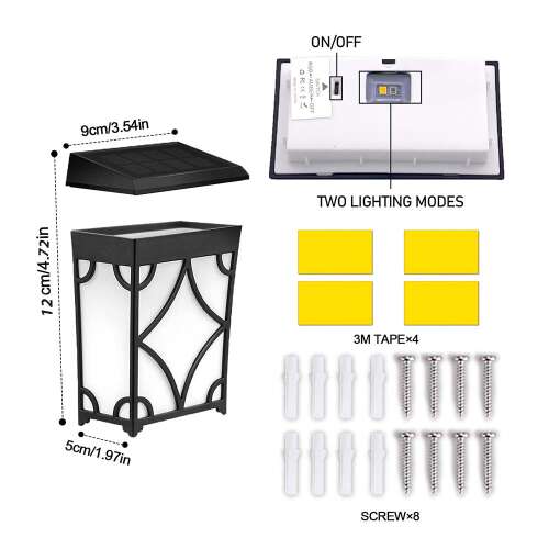 Dollcini Otthon Retro Lampă de Gard Solară – Rezistentă la Apă, RGB