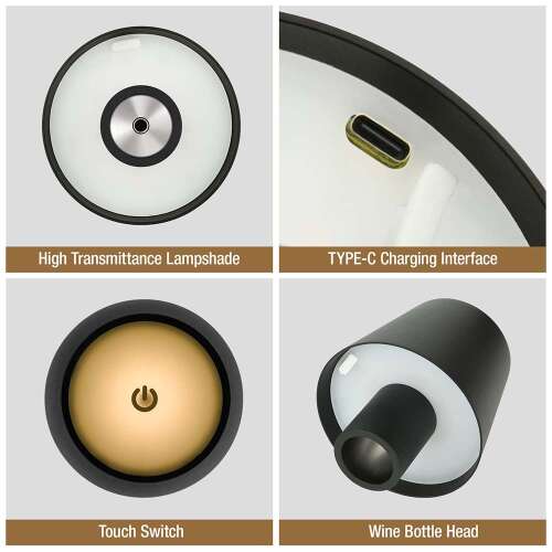 Dollcini Otthon Lampă LED Decorativă – Fără Fir, Tactilă