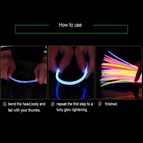 Dollcini Set de 100 de Bețe Luminoase – Pentru Petreceri, Festivaluri