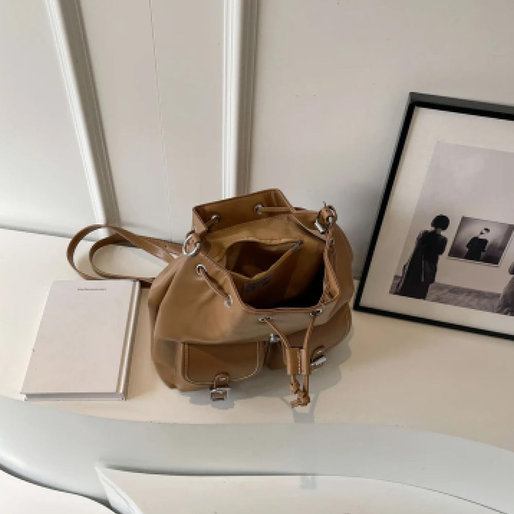 Dollcini, rucsac casual din piele PU, rucsac vintage pentru femei, elegant și practic