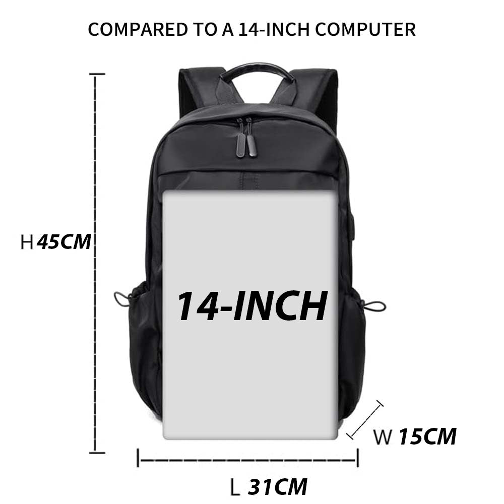 Rucsac impermeabil pentru laptop Dollcini cu port de încărcare USB – dimensiune 15,6", pentru afaceri și călătorii