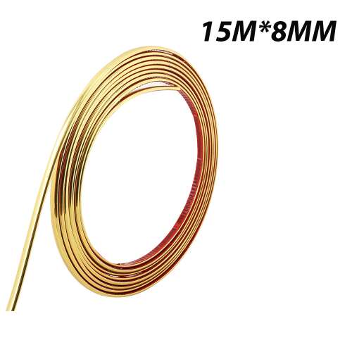Dollcini Otthon Bandă Decorativă Autocolantă Aurie – Elastică, Pentru Amenajări Interioare