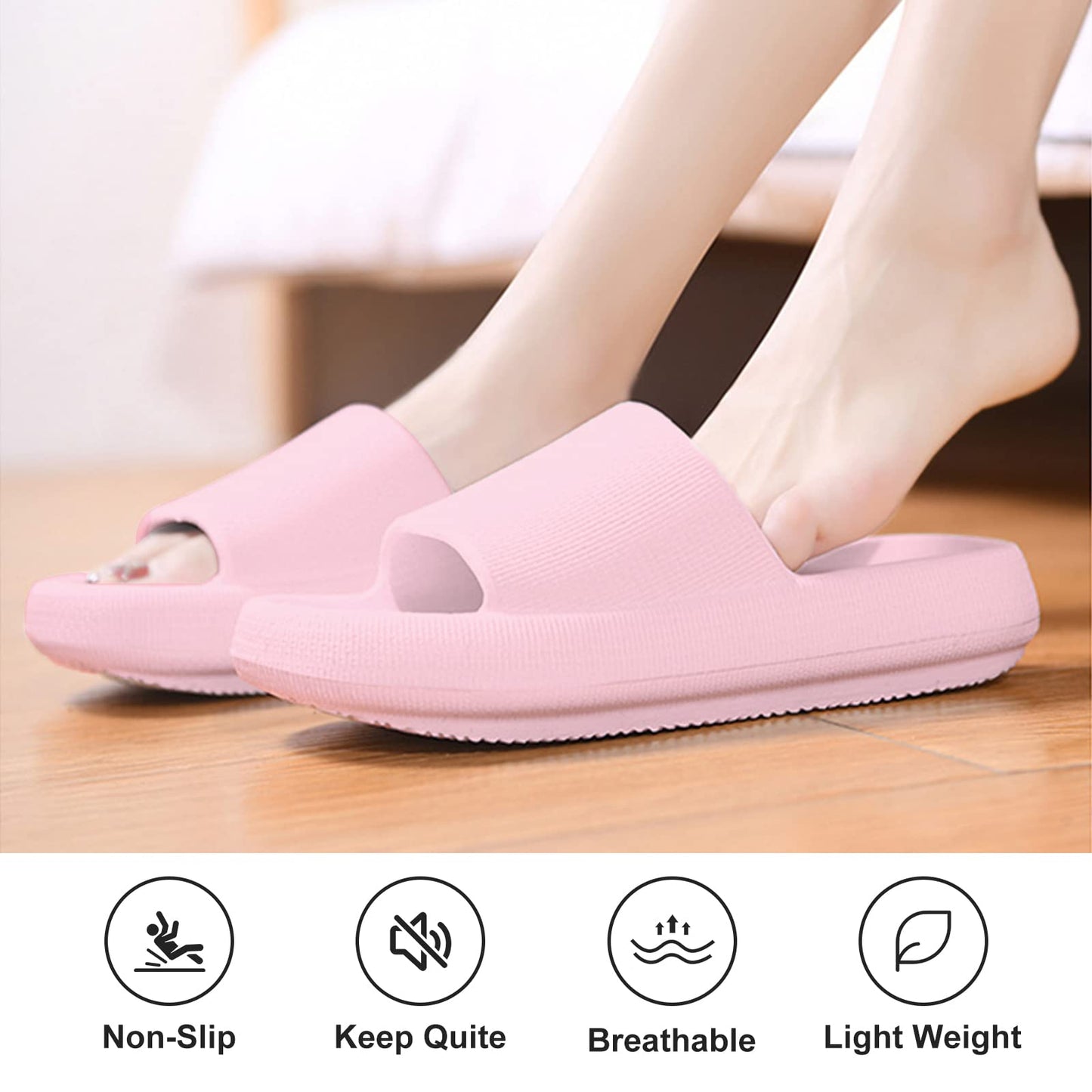 Dollcini Acasă, papuci de masaj moi, papuci unisex, papuci EVA cu talpă groasă, în mai multe culori, mărimi și stiluri, perfecte pentru acasă și baie