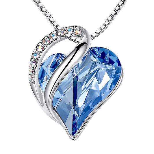 Dollcini Colier Inimă – Pandantiv Elegant cu Cristal, Lanț Platinat