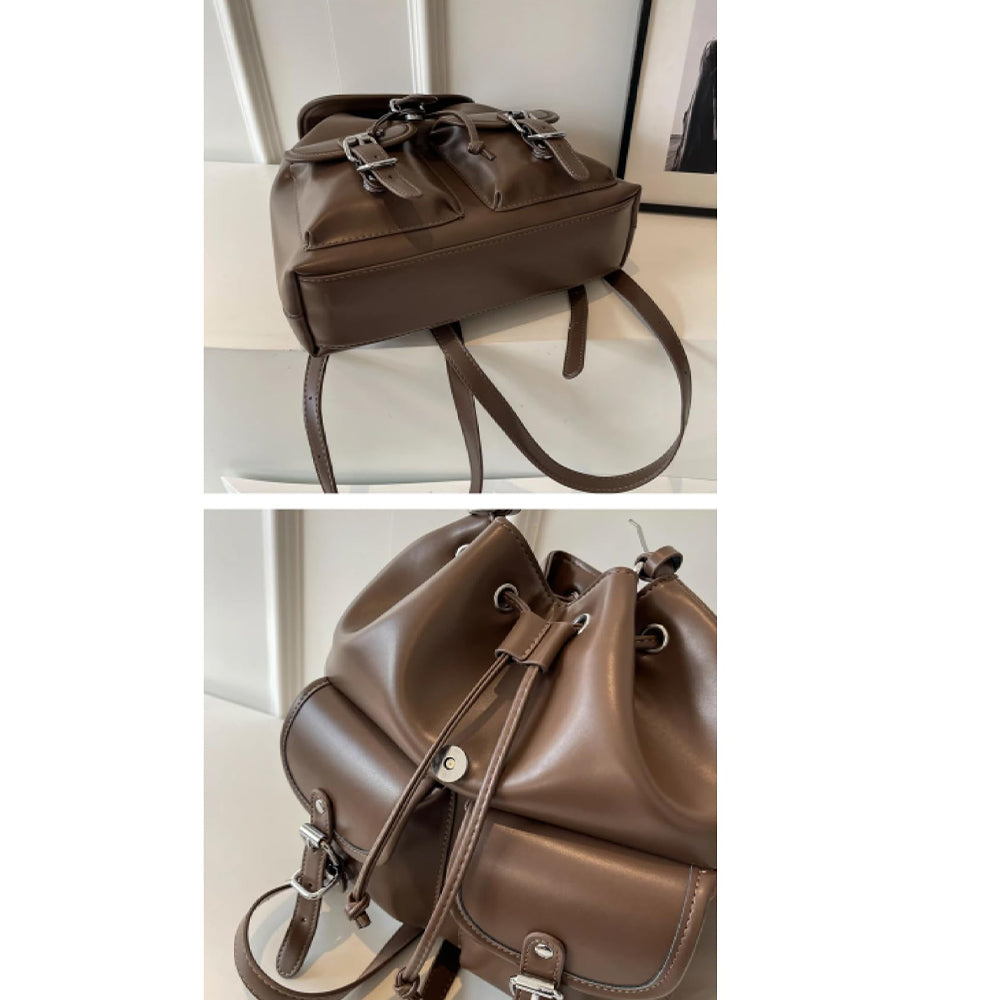 Dollcini, rucsac casual din piele PU, rucsac vintage pentru femei, elegant și practic