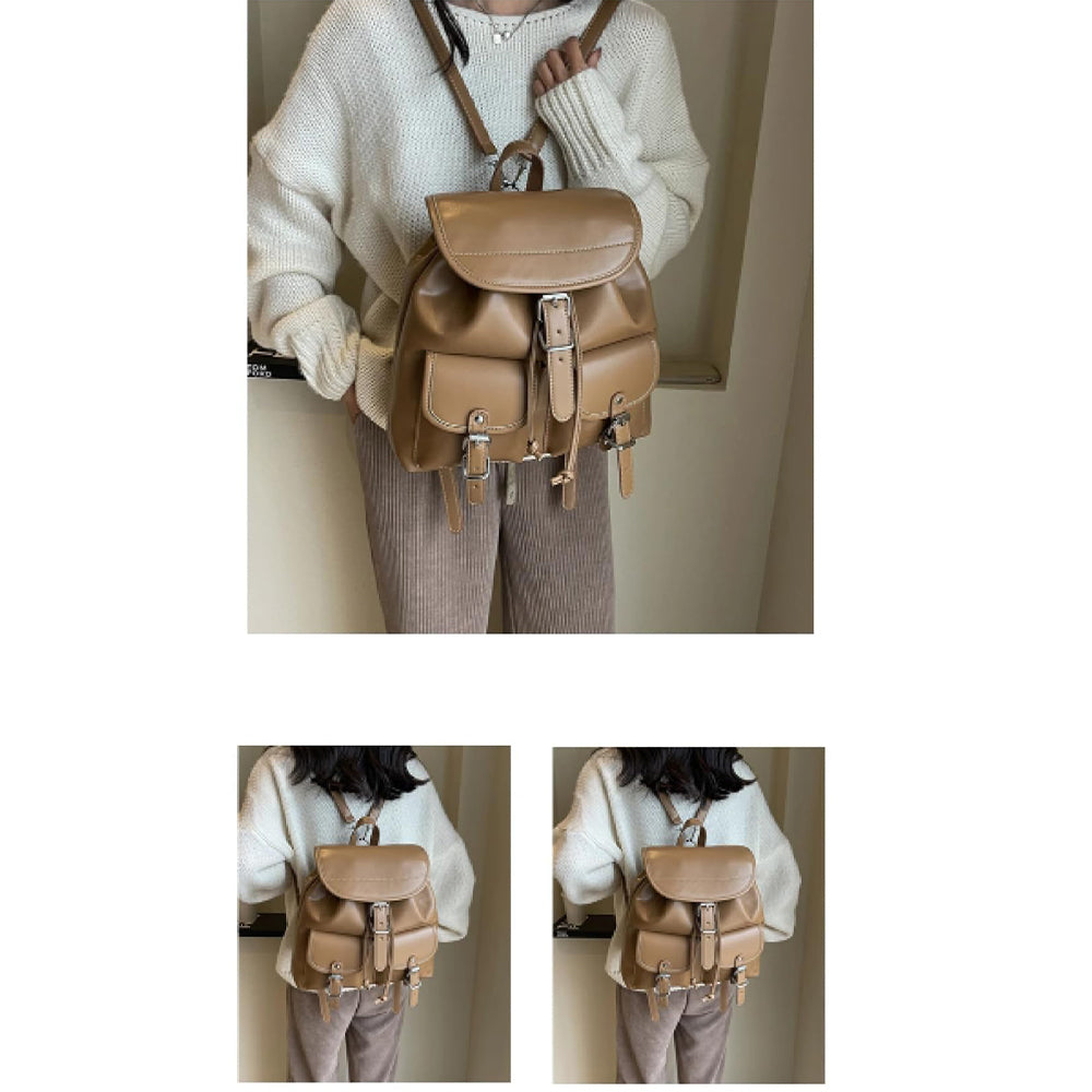 Dollcini, rucsac casual din piele PU, rucsac vintage pentru femei, elegant și practic
