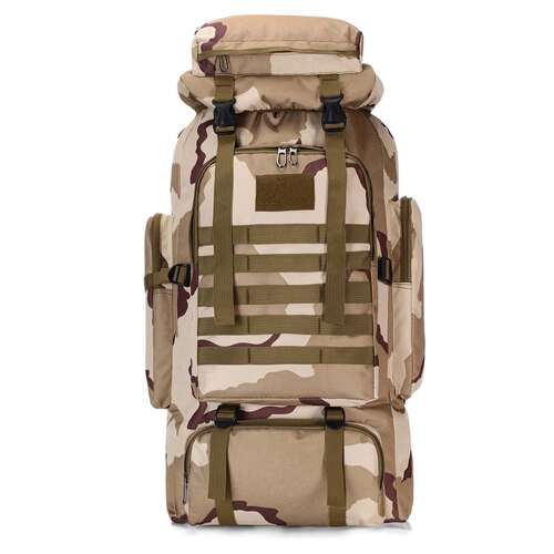 Rucsac de drumeție Dollcini 80L în stil militar pentru bărbați – Geantă impermeabilă pentru alpinism și camping