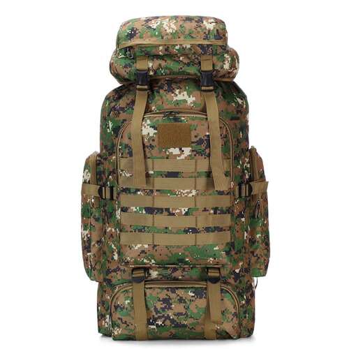 Rucsac de drumeție Dollcini 80L în stil militar pentru bărbați – Geantă impermeabilă pentru alpinism și camping