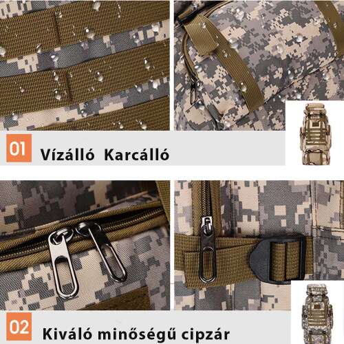 Rucsac de drumeție Dollcini 80L în stil militar pentru bărbați – Geantă impermeabilă pentru alpinism și camping
