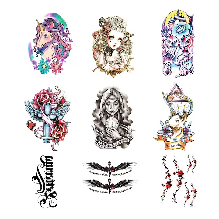 Dollcini Acasă Tatuaje Temporare Autocolante – Decorațiuni Corporale la Modă