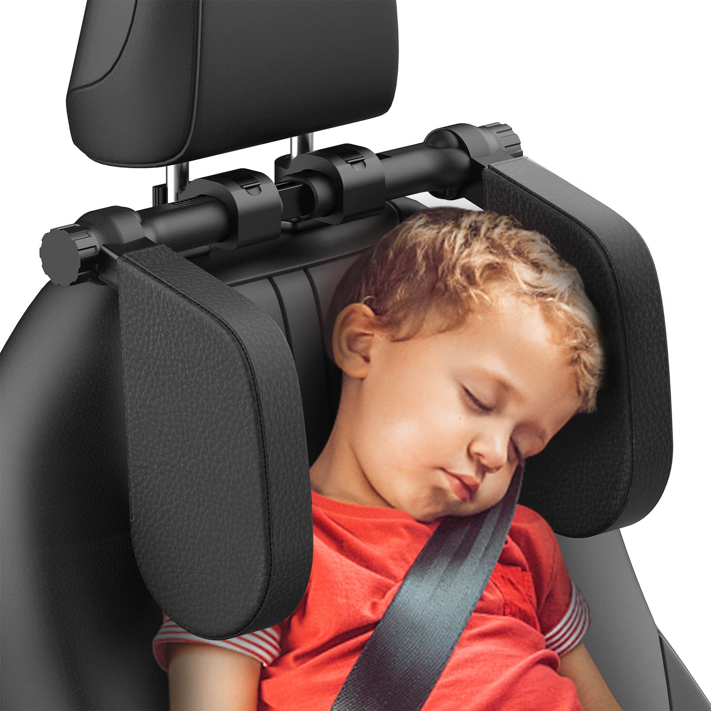 Tetieră auto ergonomică Dollcini – cu spumă cu memorie, reglabilă și respirabilă, neagră