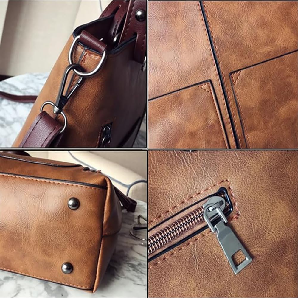 Dollcini Geantă de mână premium pentru femei – Geantă mare din piele ecologică