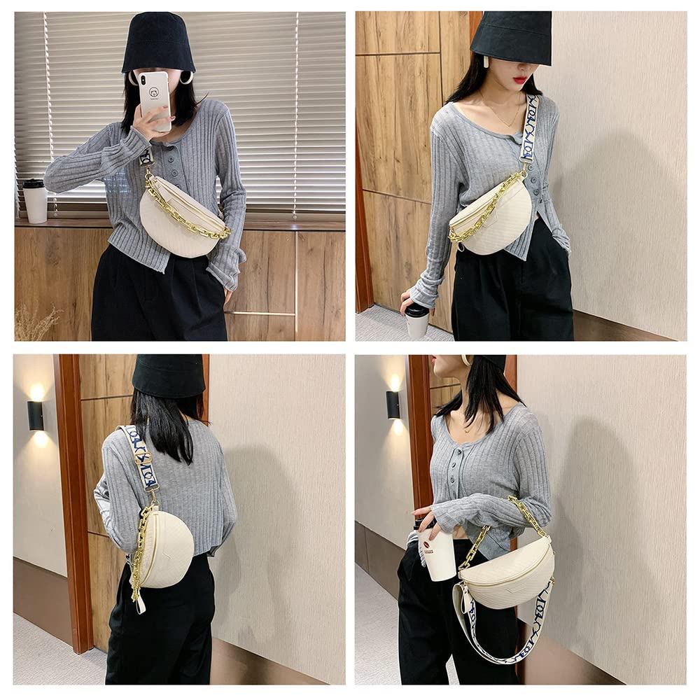 Geantă de umăr elegantă Dollcini din piele PU neagră – Geantă mini crossbody cu curea aurie pentru femei, Culori multiple