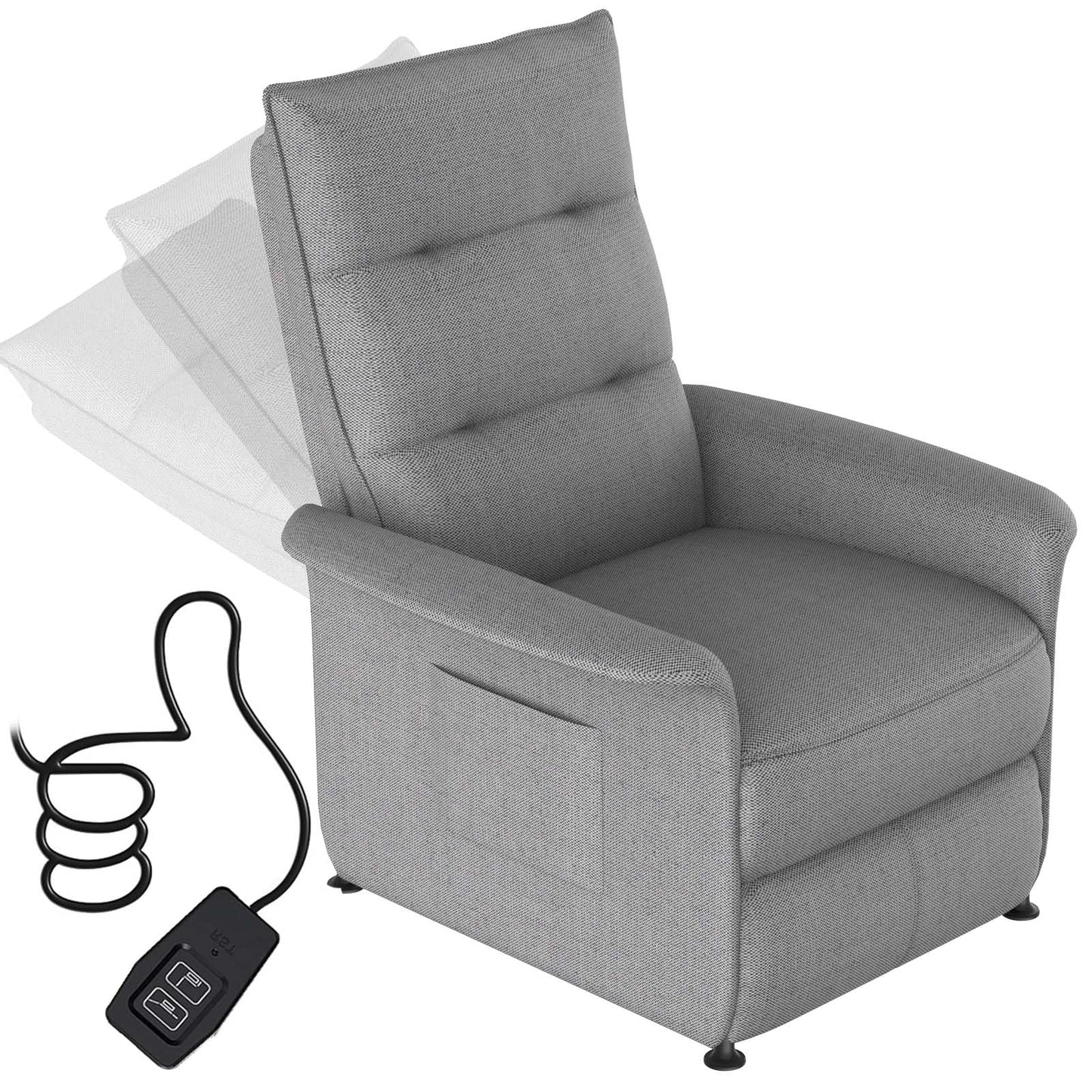 Fotoliu relax electric Dollcini pentru acasă – cu funcție de ridicare și telecomandă