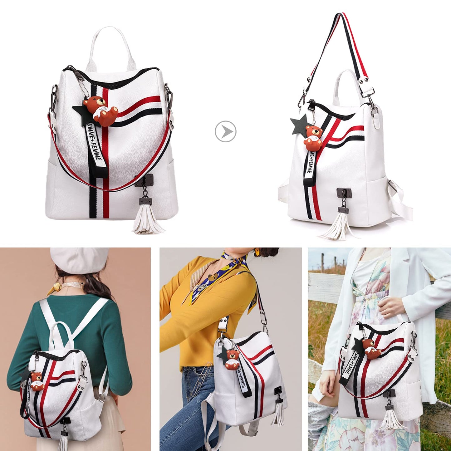 Dollcini, rucsac pentru femei, rucsac elegant pentru școală, ocazional, geantă pentru femei/călătorii/muncă/de zi cu zi