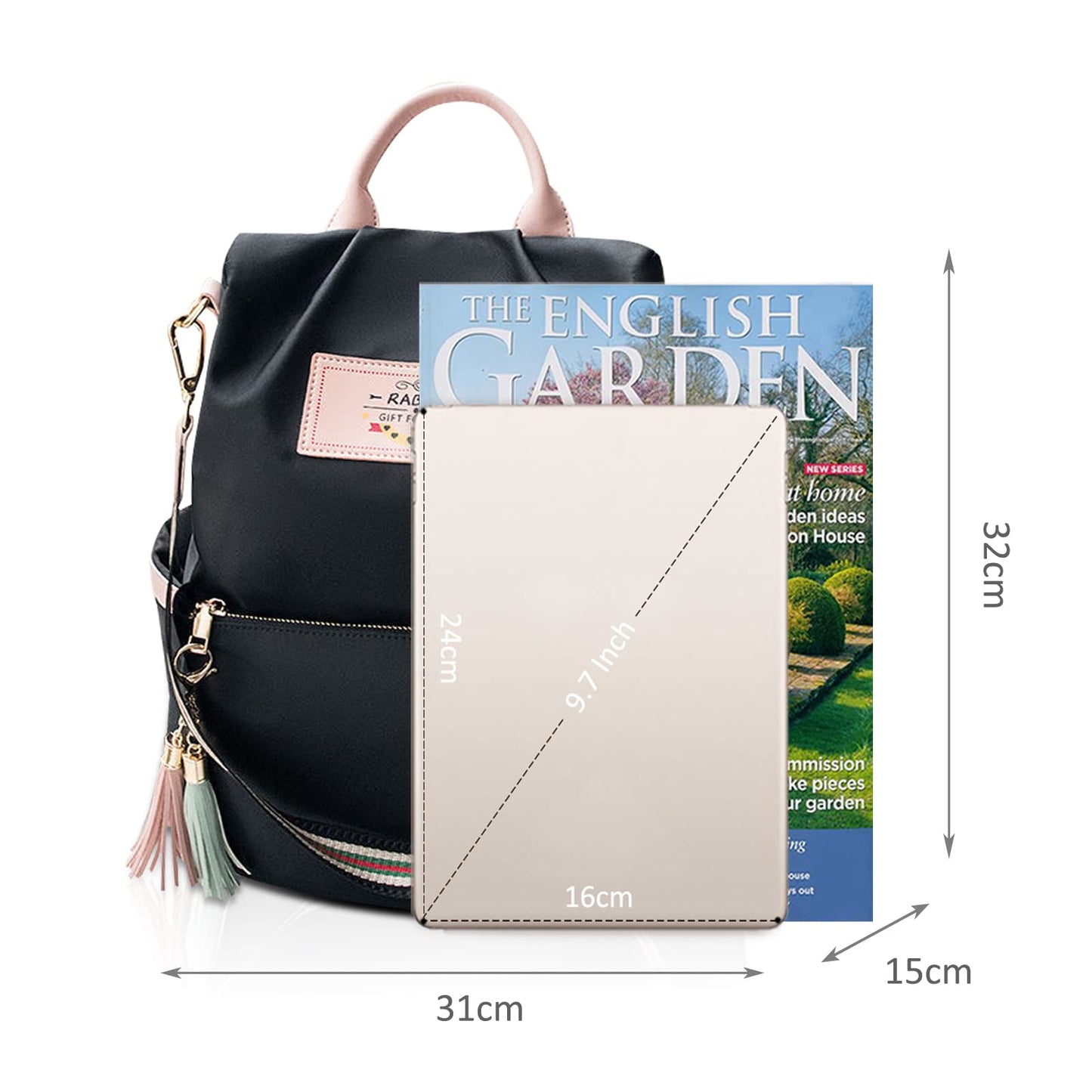 Rucsac Elegant Impermeabil pentru Femei Dollcini – Geantă de Spate Stilată pentru Muncă și Călătorii, Disponibilă în Mai Multe Culori