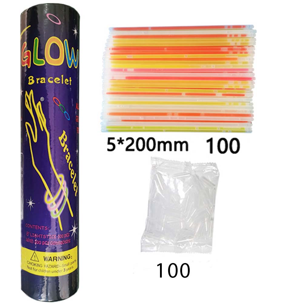Set de 100 de bețișoare luminoase colorate Dollcini – Bețișoare luminoase chemiluminiscente de lungă durată