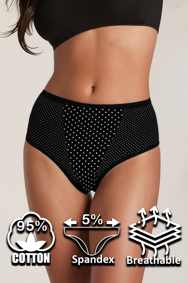Dollcini, chiloți damă cu talie înaltă, 95% bumbac + spandex - multicolor, pachet de 6 bucăți, 69542