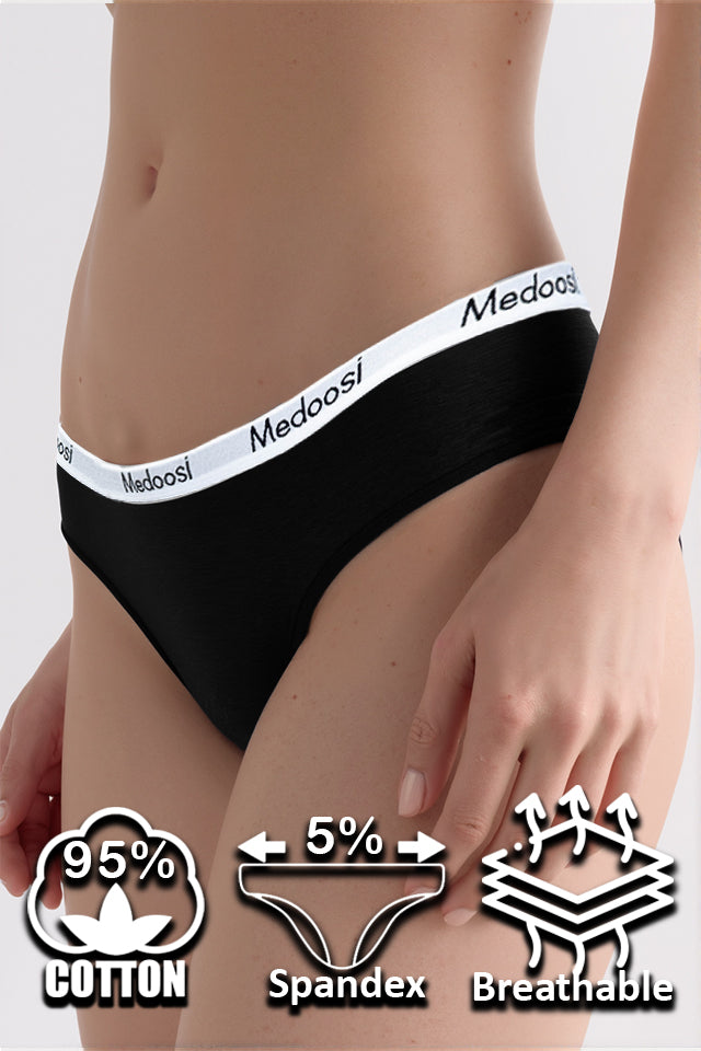 Dollcini, Chiloți clasici pentru femei, 95% bumbac + spandex - Multicolor, pachet de 6 bucăți, 82182