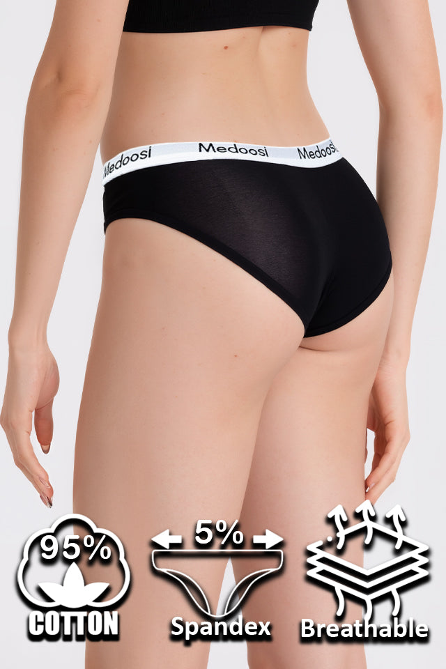 Dollcini, Chiloți clasici pentru femei, 95% bumbac + spandex - Multicolor, pachet de 6 bucăți, 82182