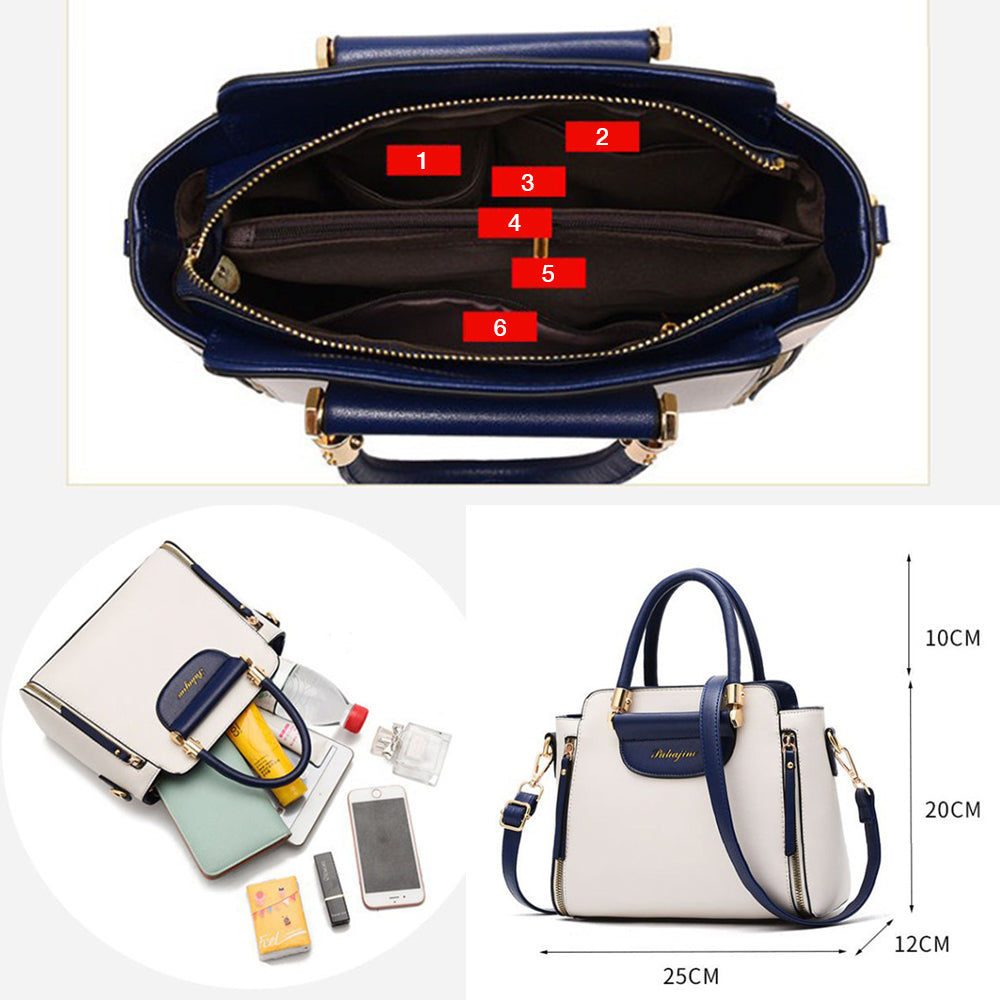 Dollcini, Geantă de umăr pentru femei, impermeabilă, piele ecologică, elegantă, Culori multiple