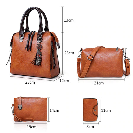 Dollcini, Genți de damă rucsac cruce geantă de umăr de damă geantă din piele PU impermeabilă geantă elegantă, trei culori