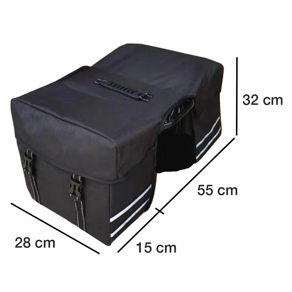 Dollcini Geantă Dublă pentru Bicicletă – Rezistentă la Apă, 25L, Reflectorizantă