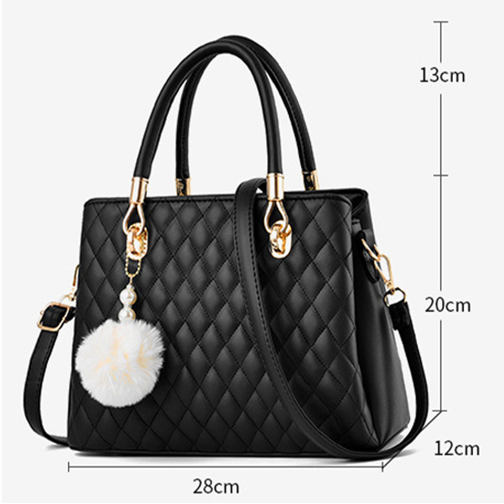 Geantă de damă Dollcini clasică și elegantă - piele PU premium, design matlasat, accesorii aurii și curea detașabilă, culori multiple