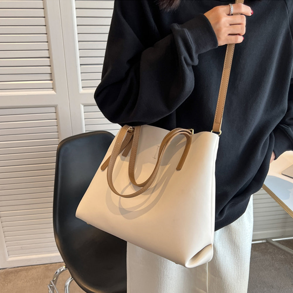 Dollcini Geantă de umăr mare pentru femei – Geantă premium din piele ecologică