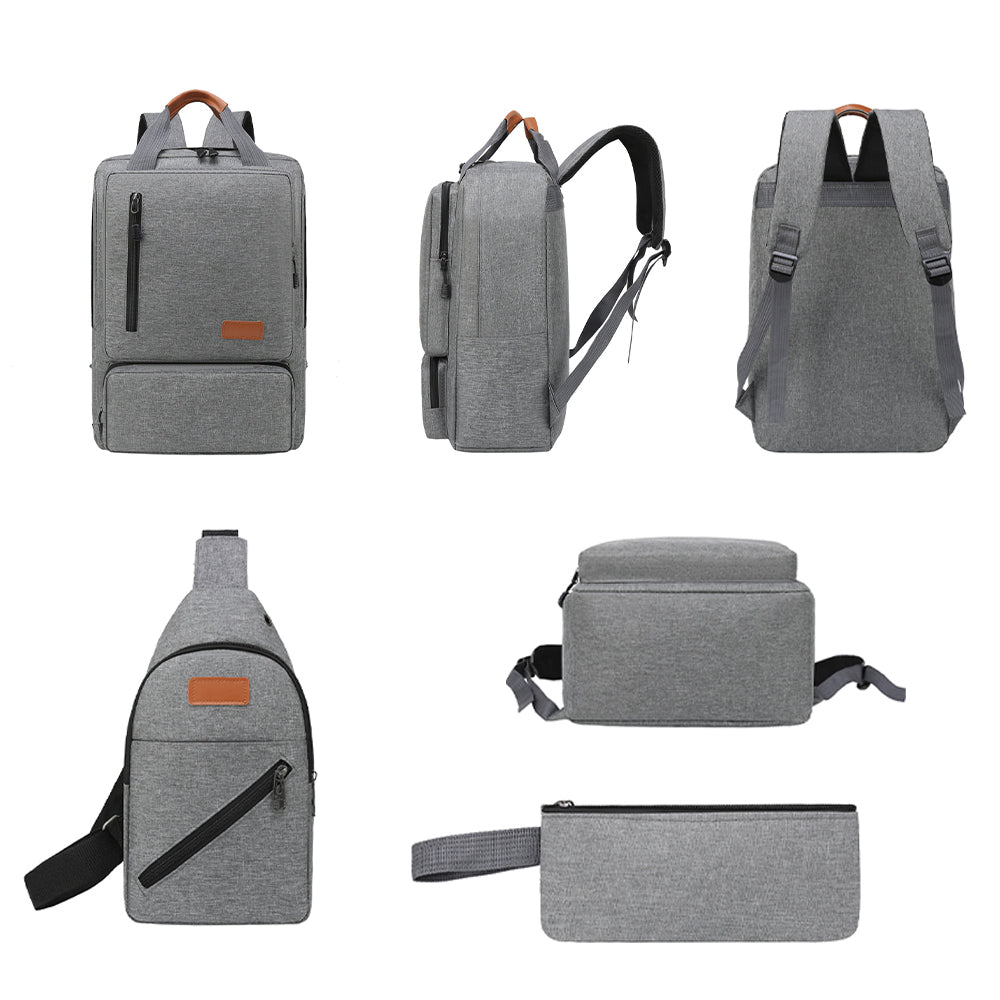Dollcini, rucsac pentru laptop 3 buc, impermeabil, rezistent la zgârieturi, școală, călătorie, muncă