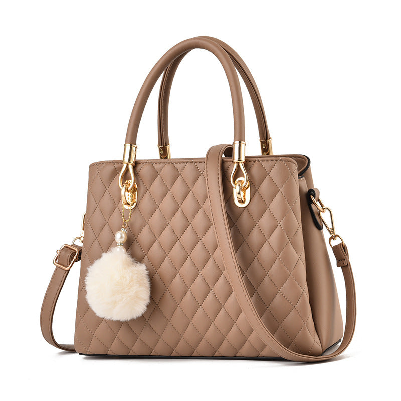 Geantă de damă Dollcini clasică și elegantă - piele PU premium, design matlasat, accesorii aurii și curea detașabilă, culori multiple