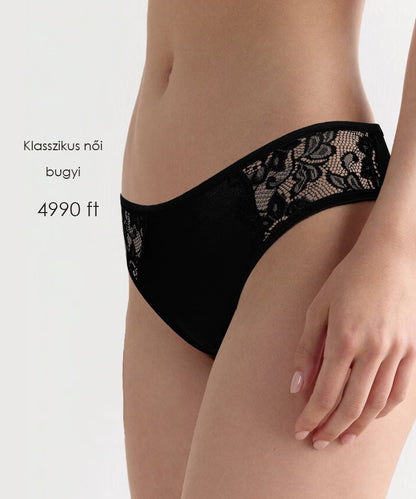 Dollcini, Klasszikus női bugyi, Virágmintás Csipkés Női Bugyi,95% Pamut + Spandex-Többszínű, 6 db-os Csomag