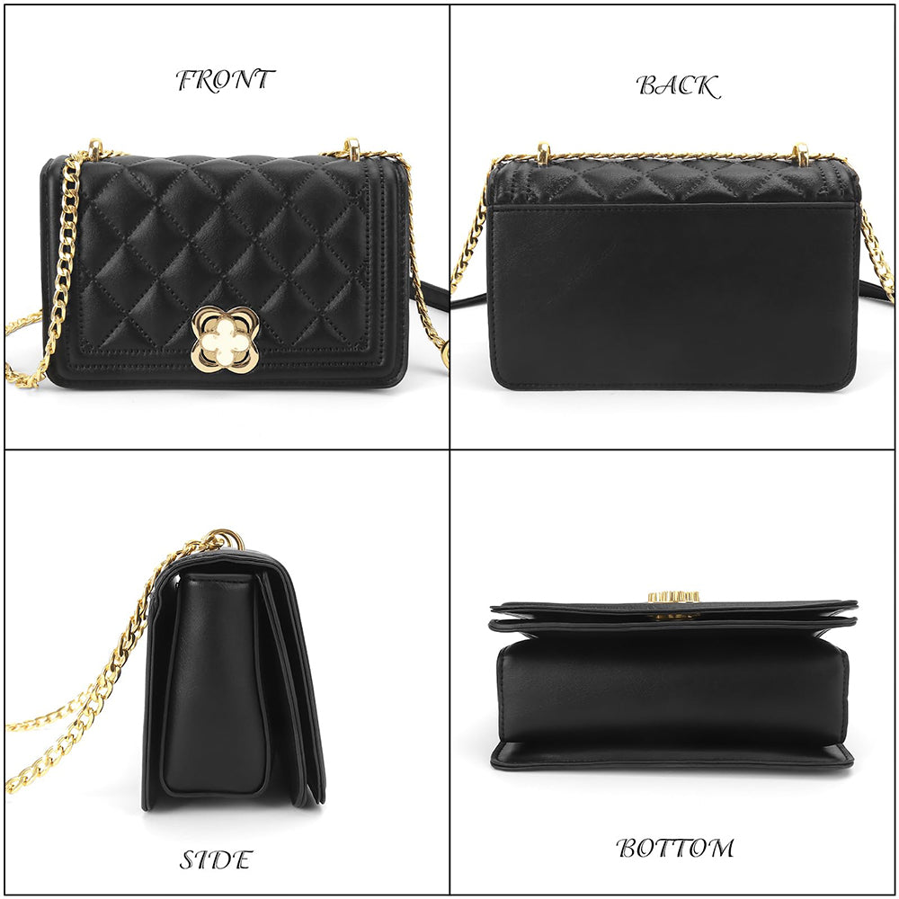 Geantă matlasată Dollcini – Geantă de damă cu lanț auriu, elegantă și compactă, disponibilă în mai multe culori
