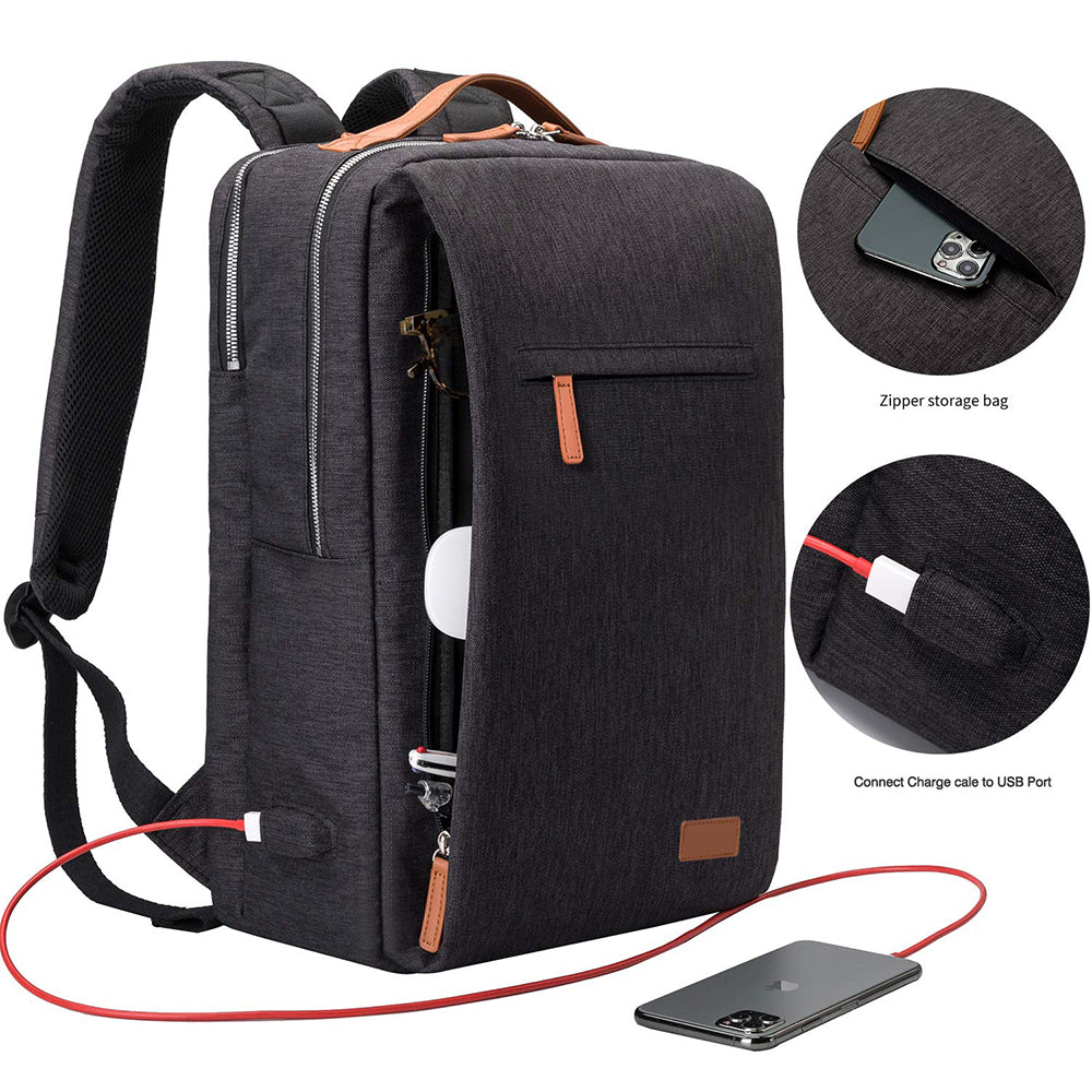 Rucsac multifuncțional pentru laptop Dollcini – impermeabil, ergonomic, pentru laptop de 15,6”, culori multiple