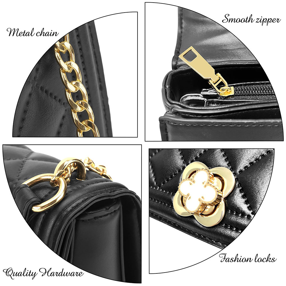 Geantă matlasată Dollcini – Geantă de damă cu lanț auriu, elegantă și compactă, disponibilă în mai multe culori