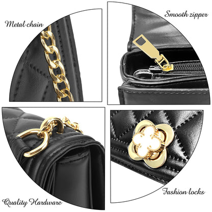 Geantă matlasată Dollcini – Geantă de damă cu lanț auriu, elegantă și compactă, disponibilă în mai multe culori