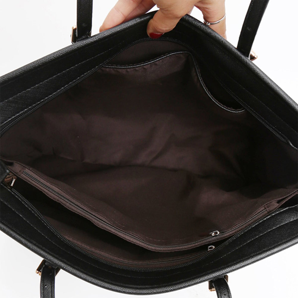Geantă de mână pentru femei Dollcini Clasic Negru, piele ecologică impermeabilă, elegantă pentru ocazii și uz zilnic