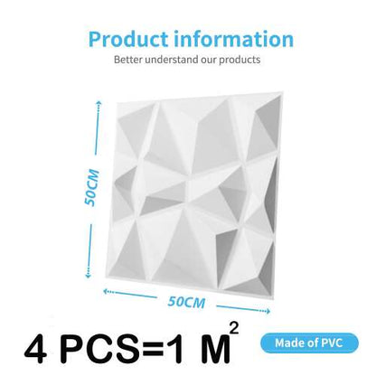 Dollcini Otthon 3D PVC Panou de Perete – Decorațiune Modernă cu Model Geometric