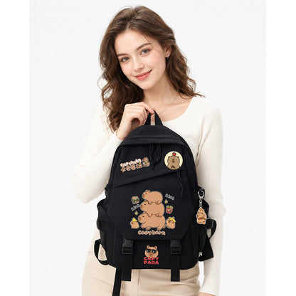 Dollcini Elegant Unisex School Bag – Stylish Black Backpack