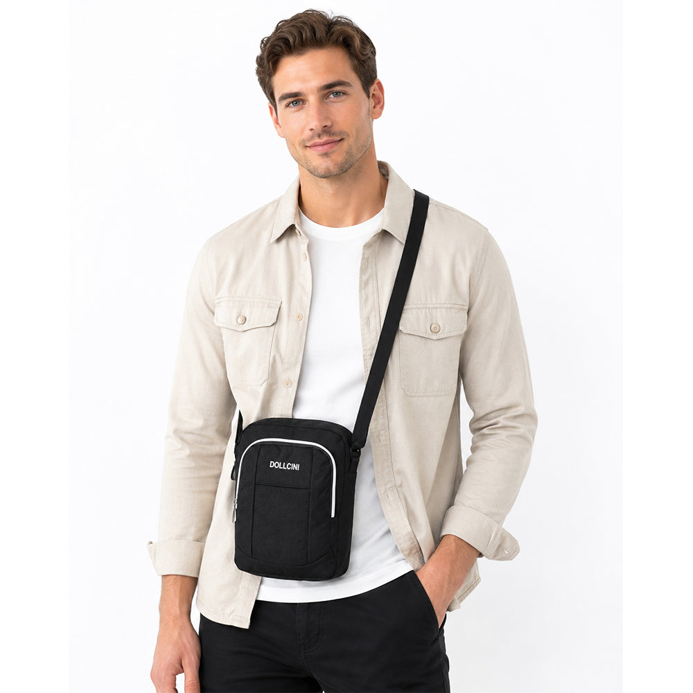 Dollcini Moška crossbody torbica – kompaktna, za potovanja