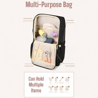 Dollcini Maternity Backpack – Multifunctional, Waterproof, with USB Port