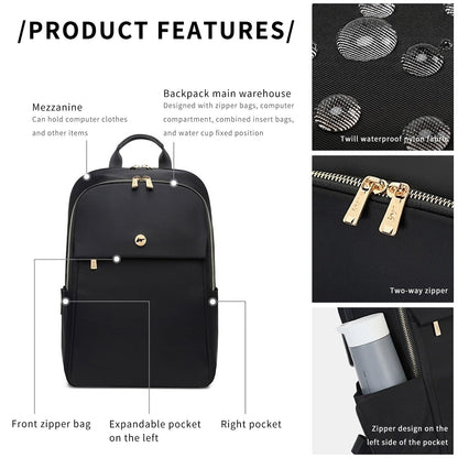 Dollcini Rucsac Laptop pentru Femei – Ergonomic, 15.6”, Pentru Călătorii
