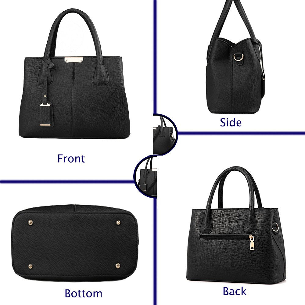 Geantă mare de damă Dollcini din piele PU - Elegantă, impermeabilă, cu buzunare multiple, cu curea detașabilă și accesorii aurii, culori multiple