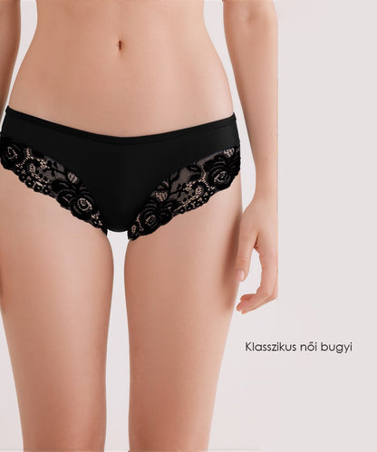 Dollcini, Chiloți clasici pentru femei, Chiloți brazilieni pentru femei, Chiloți pentru femei cu dantelă și model floral, 95% bumbac + spandex - multicolor, pachet de 6 bucăți, 88962