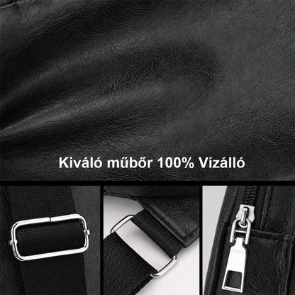 Geantă de umăr unisex din piele ecologică Dollcini – rezistentă la zgârieturi, cu port USB.