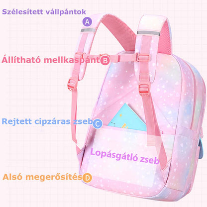 Dollcini, rucsac elegant pentru fete, rucsac drăguț pentru școală, elegant, practic și confortabil