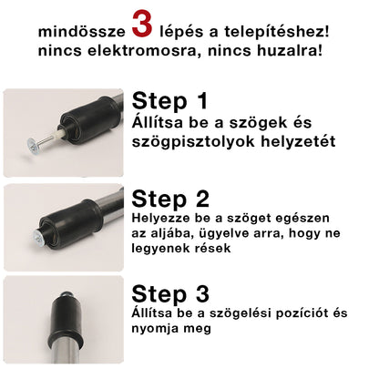 NailGun Pistol manual pentru cuie, 25 mm lungime cui, 16 mm diametru, pentru lemn, pardoseli, fațade, îmbinări pentru acoperiș