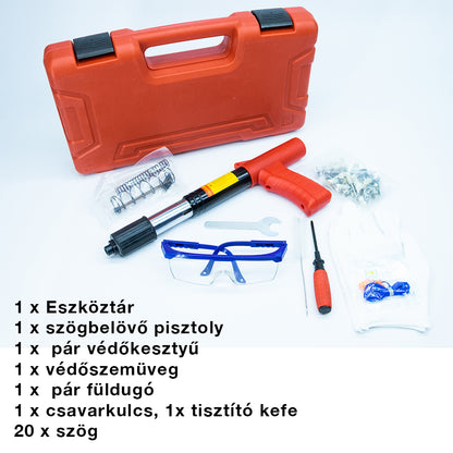NailGun Pistol manual pentru cuie, 25 mm lungime cui, 16 mm diametru, pentru lemn, pardoseli, fațade, îmbinări pentru acoperiș