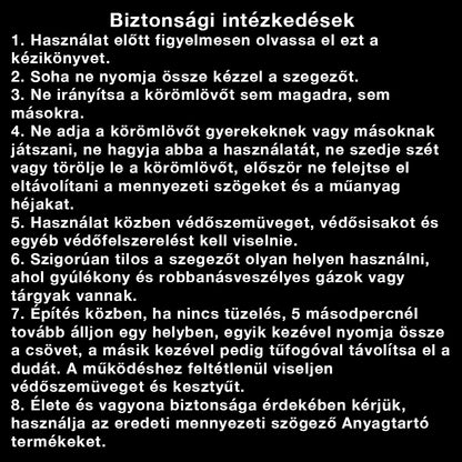 NailGun Pistol manual pentru cuie, 25 mm lungime cui, 16 mm diametru, pentru lemn, pardoseli, fațade, îmbinări pentru acoperiș