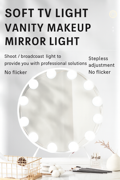 Dollcini Otthon Hollywood Lampă de Machiaj cu LED – 10 Becuri, Pentru Oglindă